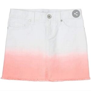 THE Children's Place Girl's Denim Jean Pink & White Ombre Skirt Size 10